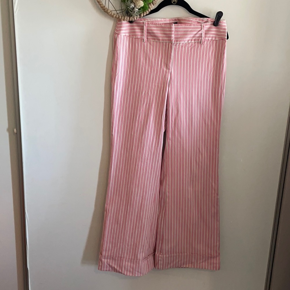 Striped wide leg pants.